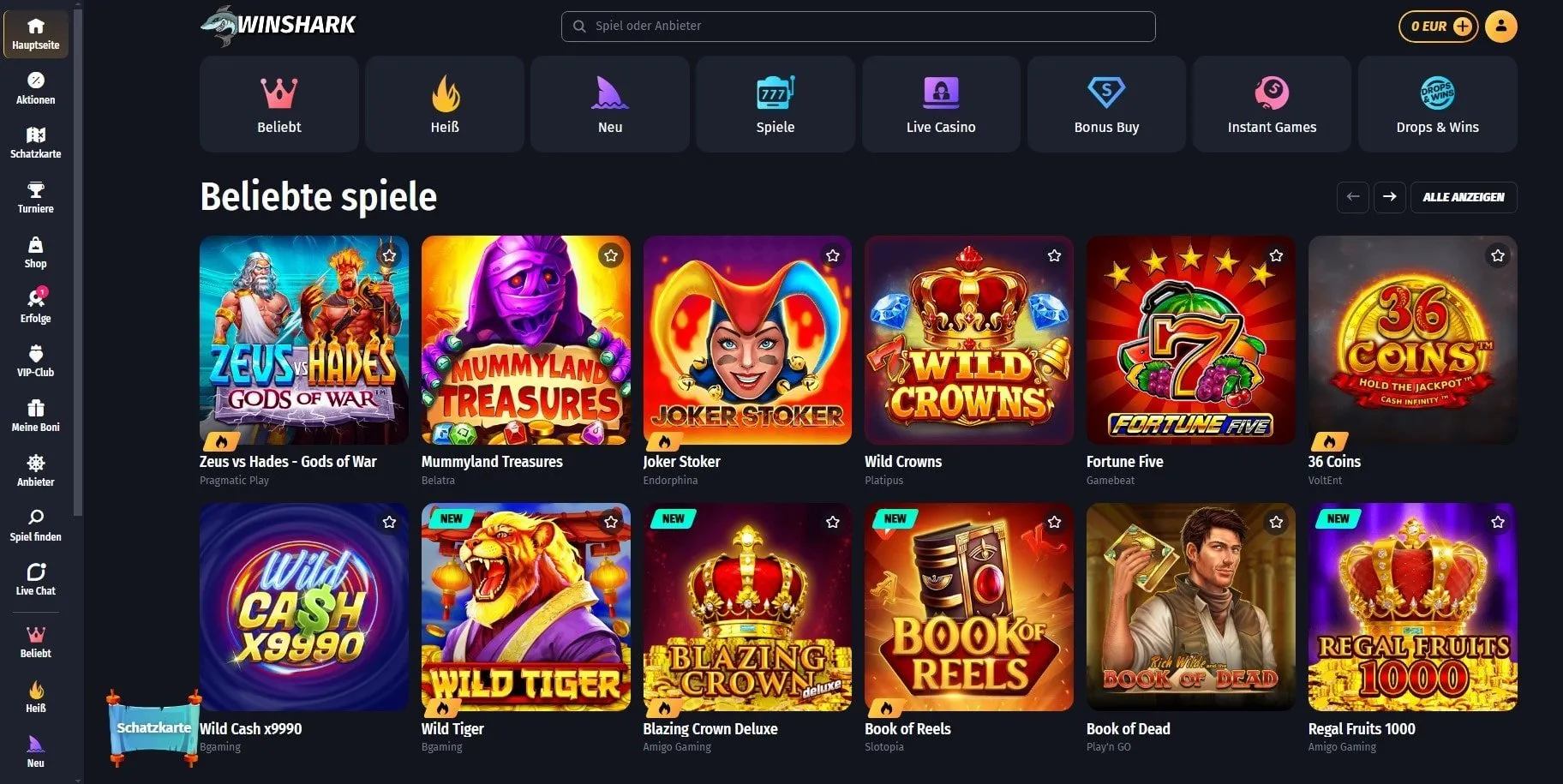Winshark Startseite Winshark Casino Startseite